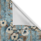 Ambesonne Poppy Window Valance Pack Of 2, Vintage Farmhouse Concept Beige Tone Petals Floral On Rustic Backdrop, Rod Pocket Curtain Valances For Kitchen Bedroom, 54' X 12', Coconut Pale Blue And Dusk