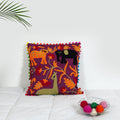 HandicraftPalace Magenta Suzani Embroidered Pillow Cushion Cover Case Decorative Cushion Cover 16 X 16