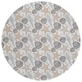 Seabreeze Sz4 Gray Coastal Rug Round 8' X 8'