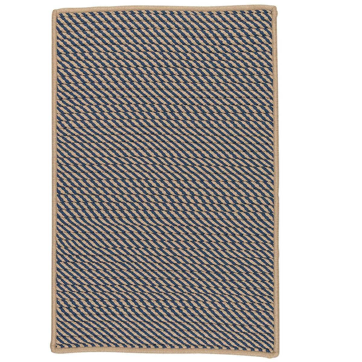 Point Prim Rugs, 2' X 4', Blue