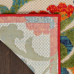 Nourison Aloha Indoor/Outdoor Red Multicolor 2' X 6' Area Rug, Easy Cleaning, Non Shedding, Bed Room, Living Room, Dining Room, Backyard, Deck, Patio (2X6)