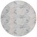 Dalyn Rugs Tropics Tc3 Gray 8' X 8' Indoor Outdoor Round Rug, Easy Clean, Machine Washable, Non Shedding, Bedroom, Living Room, Dining Room, Kitchen, Patio Rug