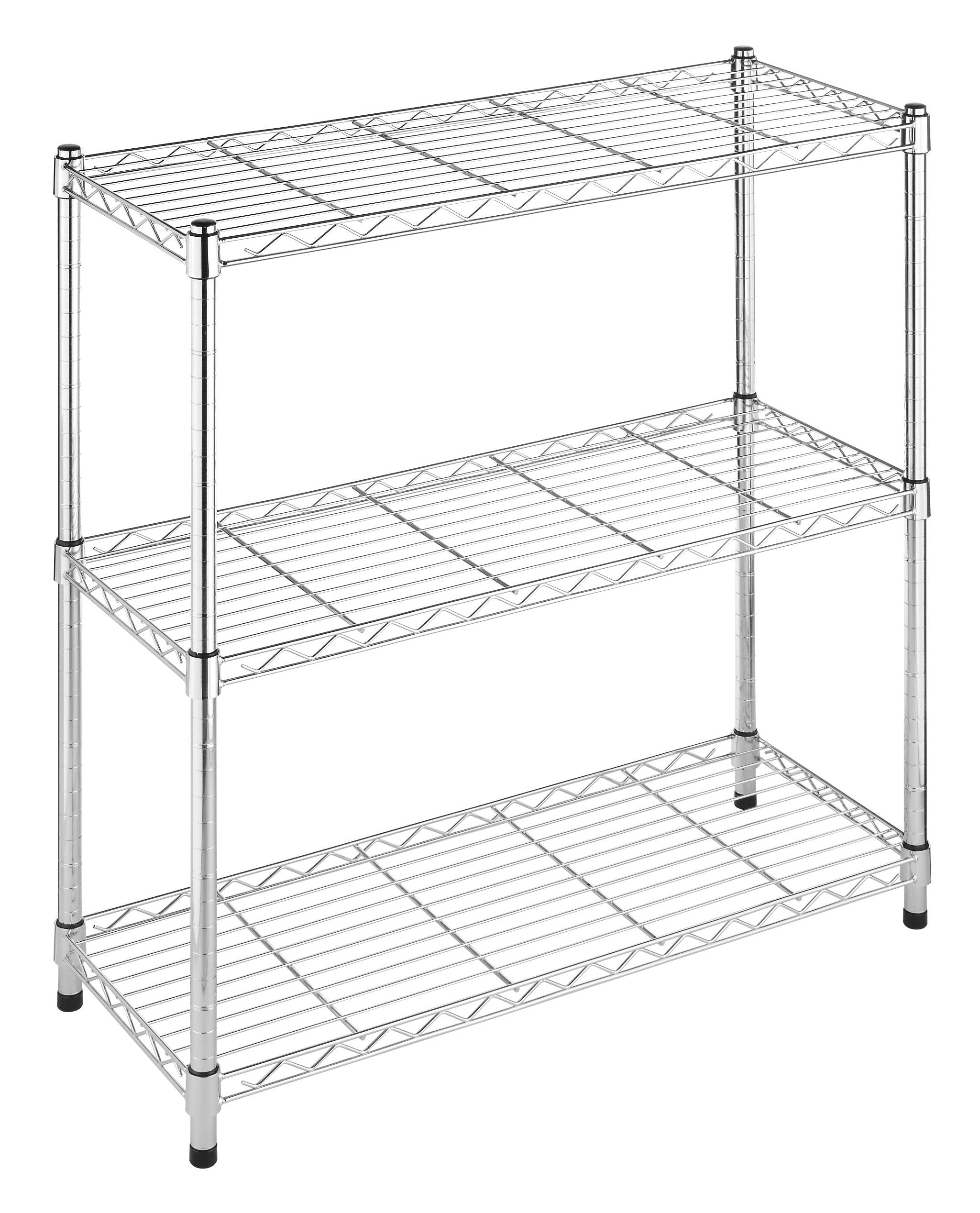 Whitmor Supreme Leveling Feet 350 Capacity Per Adjustable Shelves Durable Heavy Duty Shelf, Easy Assembly for Pantry, Kitchen, G