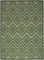 Nourison Versatile Indoor/Outdoor Green 6' X 9' Area Rug, Easy Cleaning, Non Shedding, Bed Room, Living Room, Dining Room, Backyard, Deck, Patio (6X9)