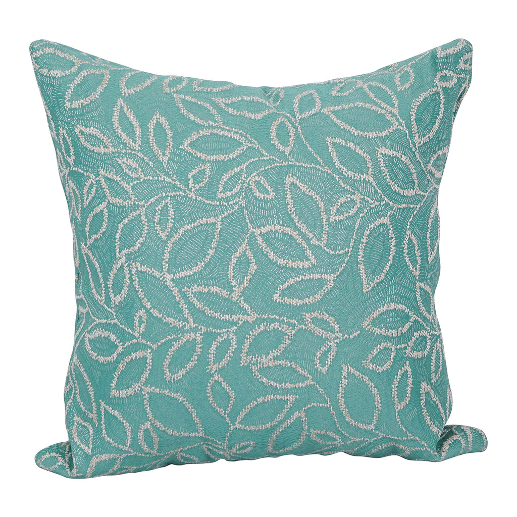 Blazing Needles Square Polyester Jacquard Throw Pillows, 17", Florian Seagla 4 Count