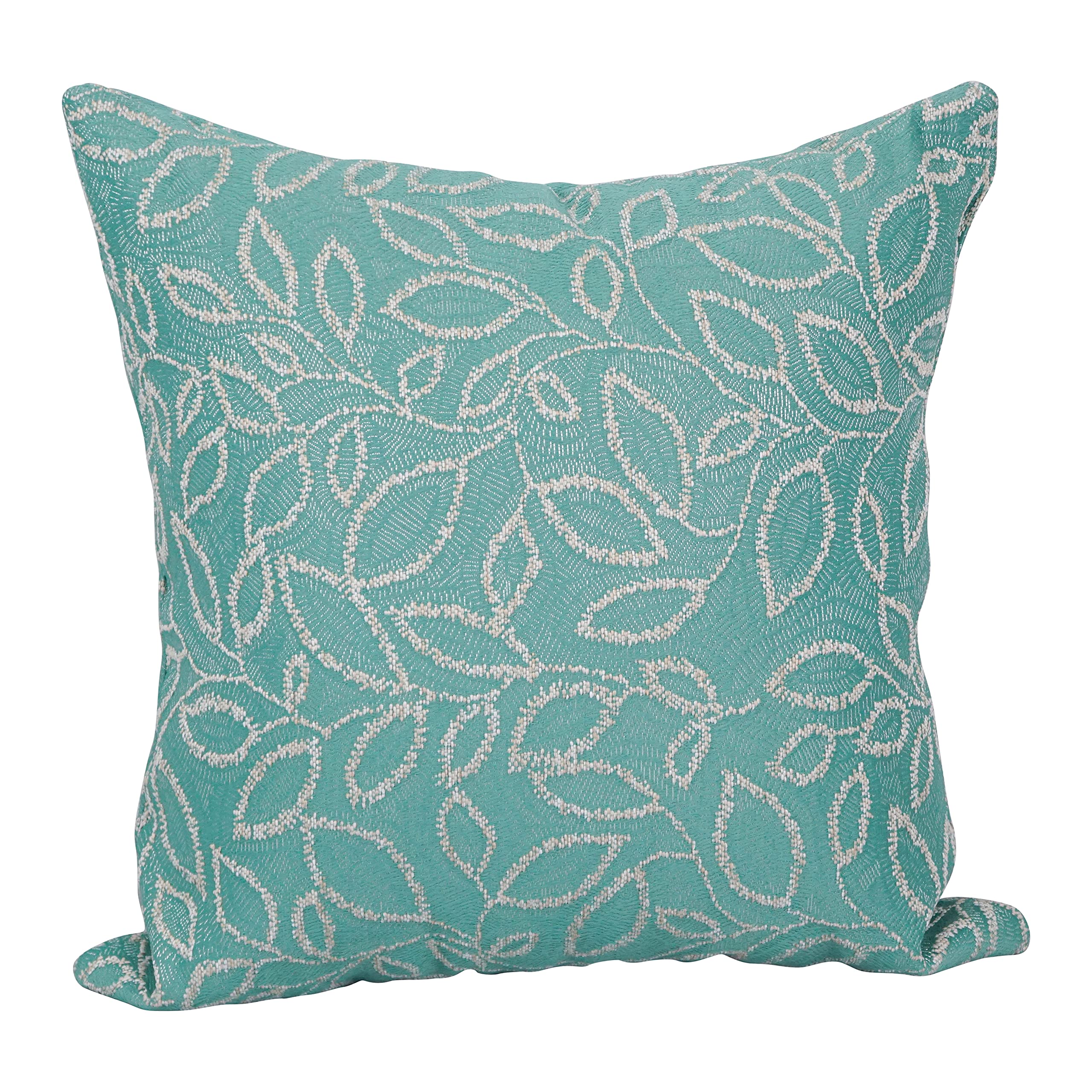 Blazing Needles Square Polyester Jacquard Throw Pillows, 17", Florian Seagla 4 Count