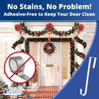Non Scratch 100% Clear 12In Wreath Hanger 3Pk. Slim Christmas Wreaths Holders For Hanging Fall Halloween Decorations Over Front