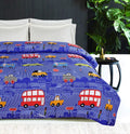 Vybba Microfiber Reversible Comforter/Ac Blanket For Winter/Quilts/Duvet, Single Bed (Blue & Red, 200 Gsm)