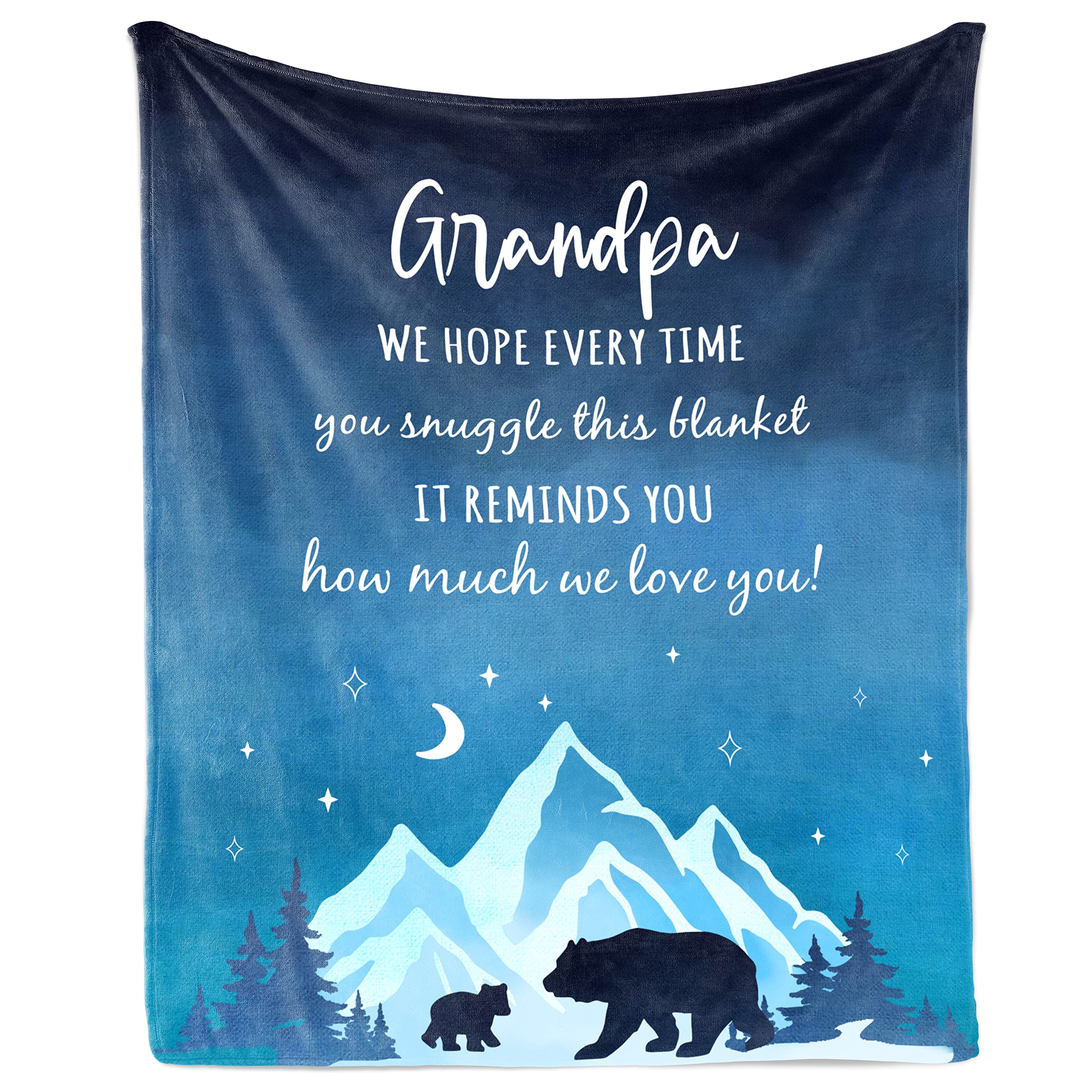Julazy Grandpa Gifts Blanket 80'X60', Gifts For Grandpa From Granddaughter Grandson, Grandpa Gifts From Grandchildren, Best Gr