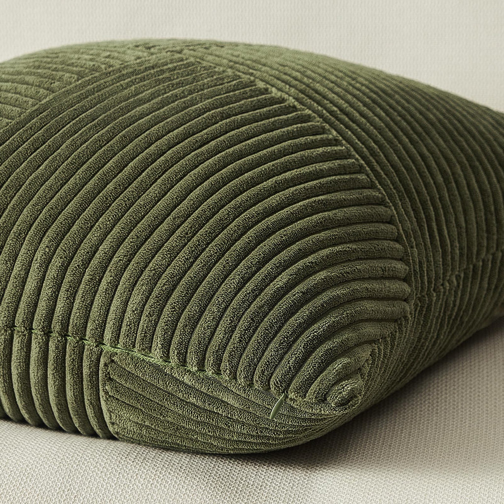 Topfinel 12X12 Inch Olive Green Decorative Throw Pillow Covers Set Of 2,Soft Corduroy Small Couch Pillow Covers Windmill Texture