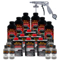 Custom Coat Dove Gray 1.5 Gallon (6 Quart) Urethane Spray-On Truck Bed Liner Kit With Spray Gun And Regulator - Easy Mixing, Sha