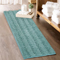 Grey Bath Mat - Large Soft Bathroom Rugs Water Absorbent Non-Slip Quick Drying Thick Shaggy Chenile Bathtub Floor Decor for Toil