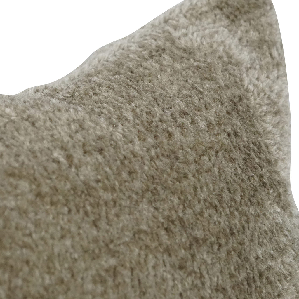 Blazing Needles Square Faux Fur Throw Pillows, 17", Elton Taupe 2 Count