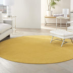 Nourison Essentials Indoor/Outdoor Yellow 8' X Round Area -Rug, Easy -Cleaning, Non Shedding, Bed Room, Living Room, Dining Room, Backyard, Deck, Patio (8 Round)