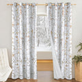 Amazon Brand  Solimo Polyester 75% Blackout Knitting Foil Door Curtains|Blackout Door Curtains|7 Feet|Set of 2|Abstract Print D