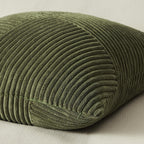 Topfinel 26X26 Inches Euro Pillow Shams Set Of 2 Olive Green Corduroy Decorative Throw Pillow Covers For Bedroom Living Room, Wi