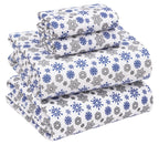 Ruvanti Flannel Sheets Twin Size - 100% Cotton Double Brushed Twin Sheets Set, Deep Pockets 16 Inches, All Seasons Breathable &