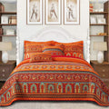 Vaputar Cotton Quilt Queen Size Bedding Set - 3 Pieces Queen Quilt Bedding Set, Boho Queen Size Quilts, Lightweight Reversible C