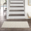 Nourison Essentials Indoor/Outdoor Ivory Beige 2' X 4' Area Rug, Easy Cleaning, Non Shedding, Bed Room, Living Room, Dining Room