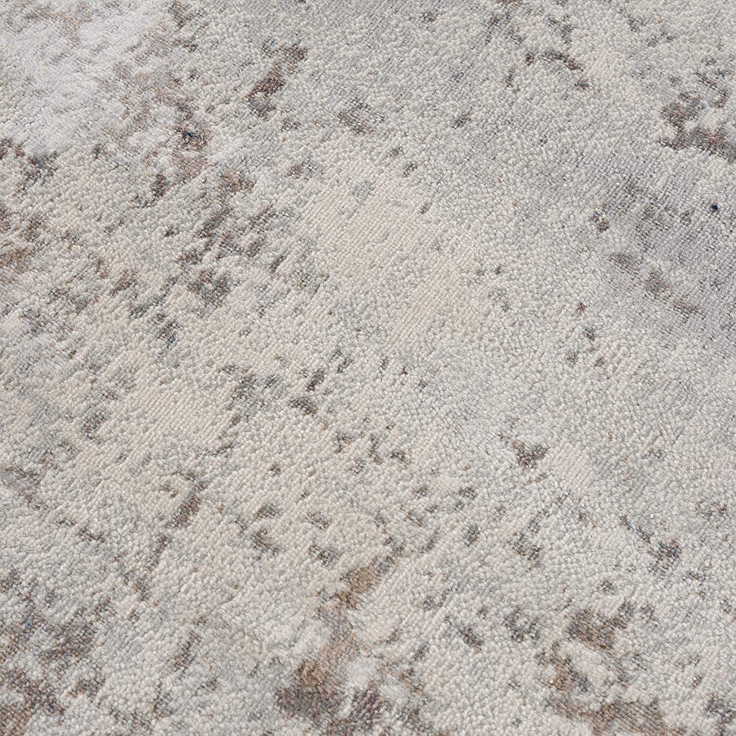 HomeRoots 100% Polypropylene 2?x 20?Navy Blue Distressed Striations Runner Rug