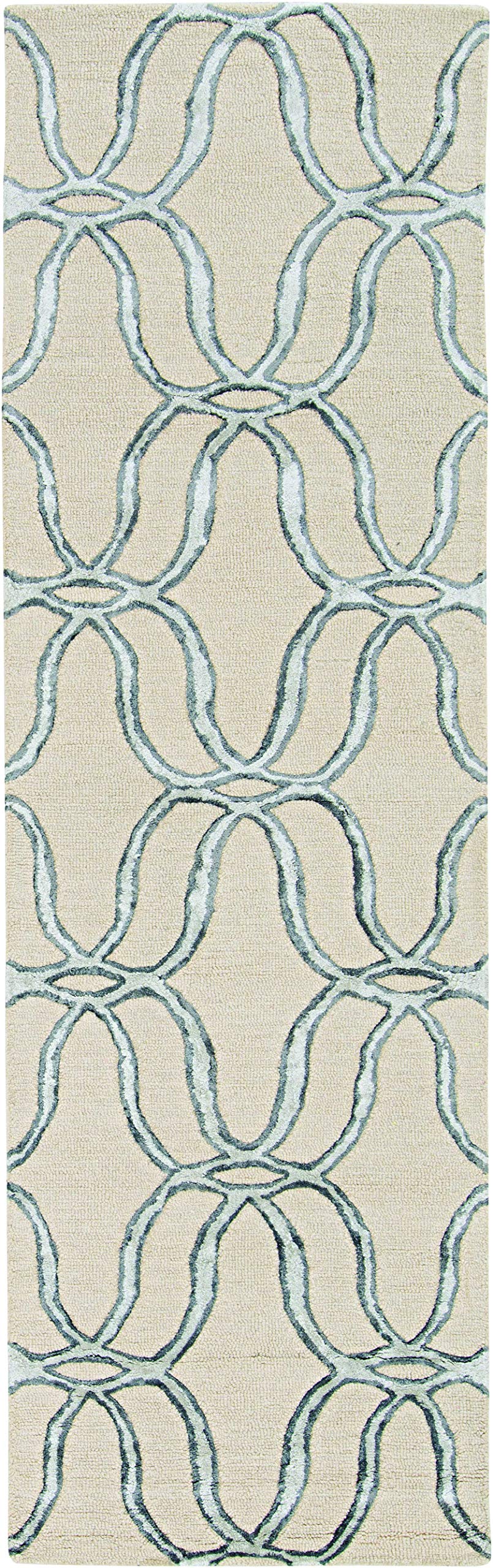 HomeRoots Decor 96' X 120' X 0.'5' Silver Wool/Viscose Rug