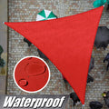 Colourtree 12' X 12' X 12' Red Tadt12 Triangle Waterproof Sun Shade Sail Upf50 Canopy Awning Shelter, 95% Uv Blockage Water Resi