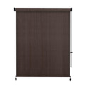 Vicllax Outdoor Roller Shade, Patio Blinds Roll Up Shade 6X6Ft, Chocolate