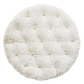 Sorra Home Indoor Papasan Cushion, 48 In X 48 In X 4 In, Fauxchilla Fawn