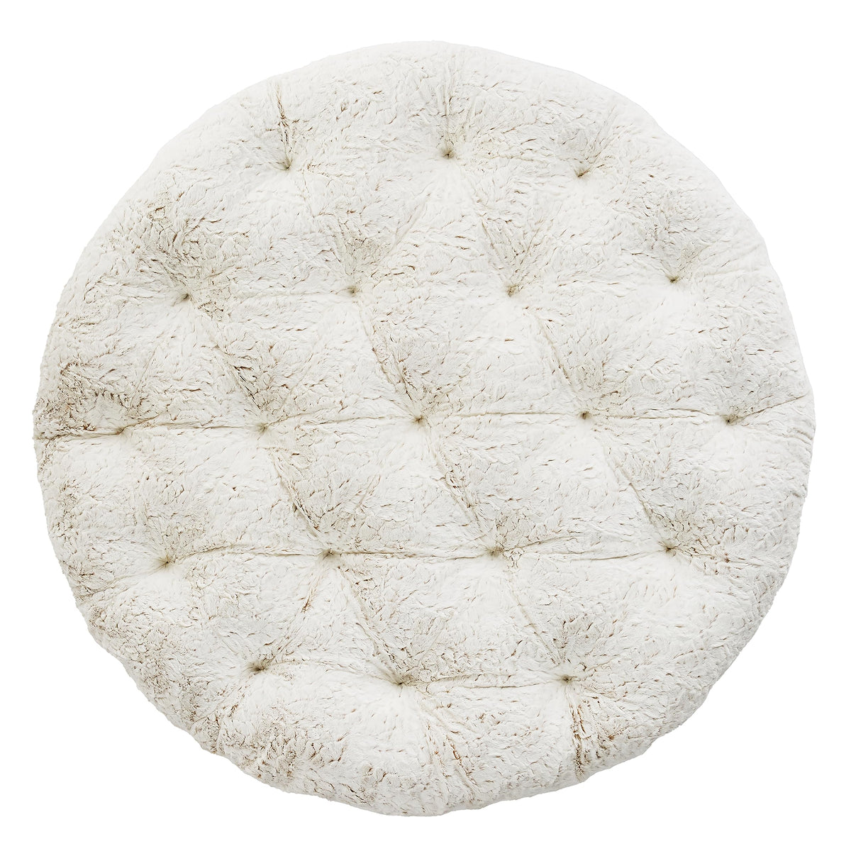 Sorra Home Indoor Papasan Cushion, 48 In X 48 In X 4 In, Fauxchilla Fawn
