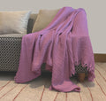 Kyrahome 100% Organic Cotton 55''X60'' Muslin Throw Blankets For Couch Adult Outdoor, Hand-Plant Dyed Breathable Soft Lightweigh