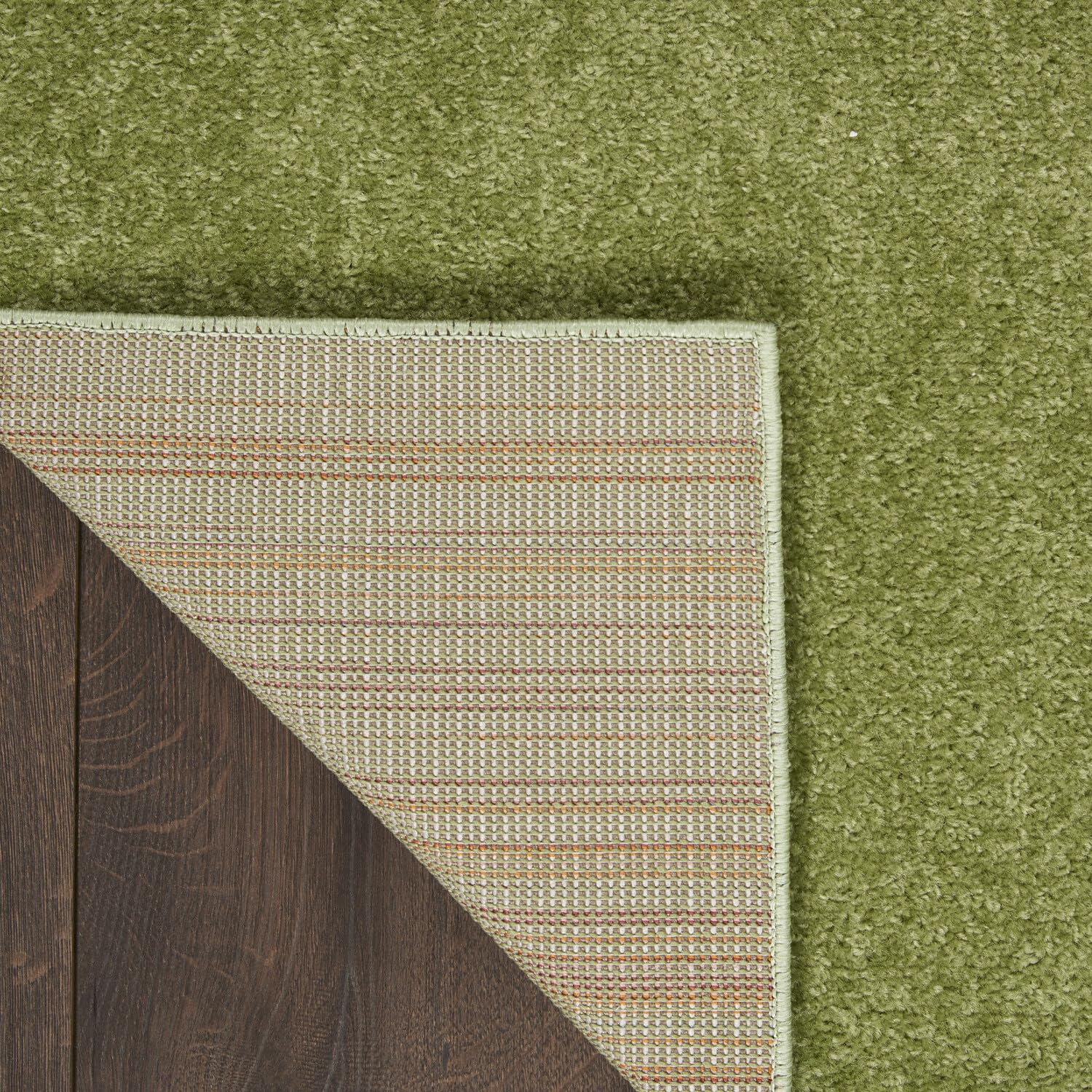 Nourison Essentials Solid Indoor/Outdoor Green 2'2' X 20 Area Rug, Easy Cleaning, Non Shedding, Bed Room, Living Room, Dining Room, Deck, Patio, Backyard (2X20)
