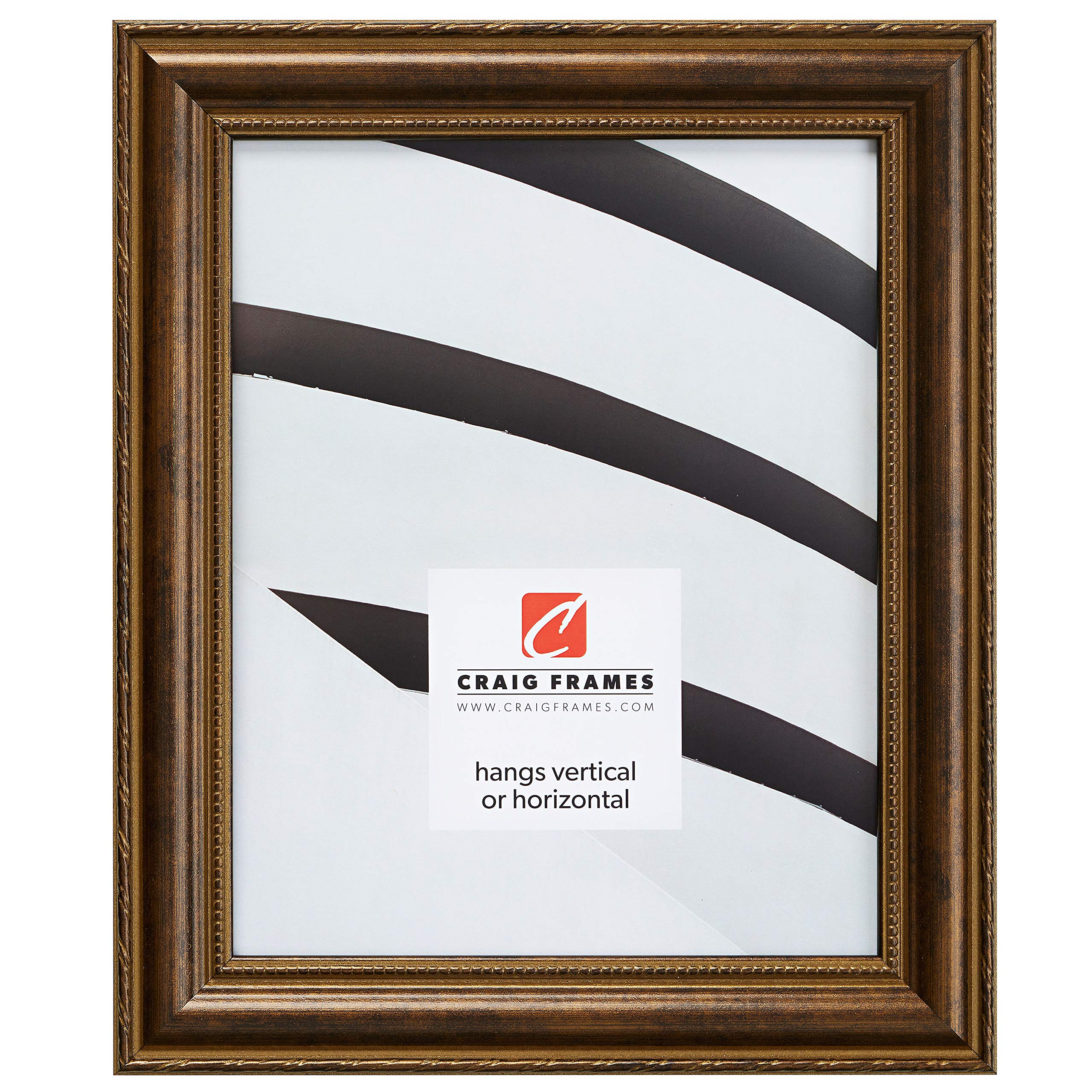 Craig Frames Victoria, 14x19 Picture Frame, Ornate Bronze