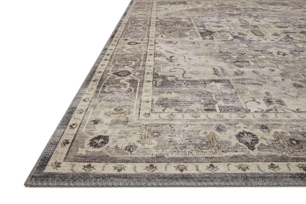 Loloi Ii Hathaway Collection Hth-05 Steel / Ivory 3'-6'' X 5'-6'', .25'' Thick, Accent Rug, Soft, Durable, Printed, Modern, Low