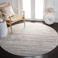 SAFAVIEH Adirondack Collection 11 Round Ivory / Silver ADR113B Modern Ombre Non-Shedding Dining Room Entryway Foyer Living Room