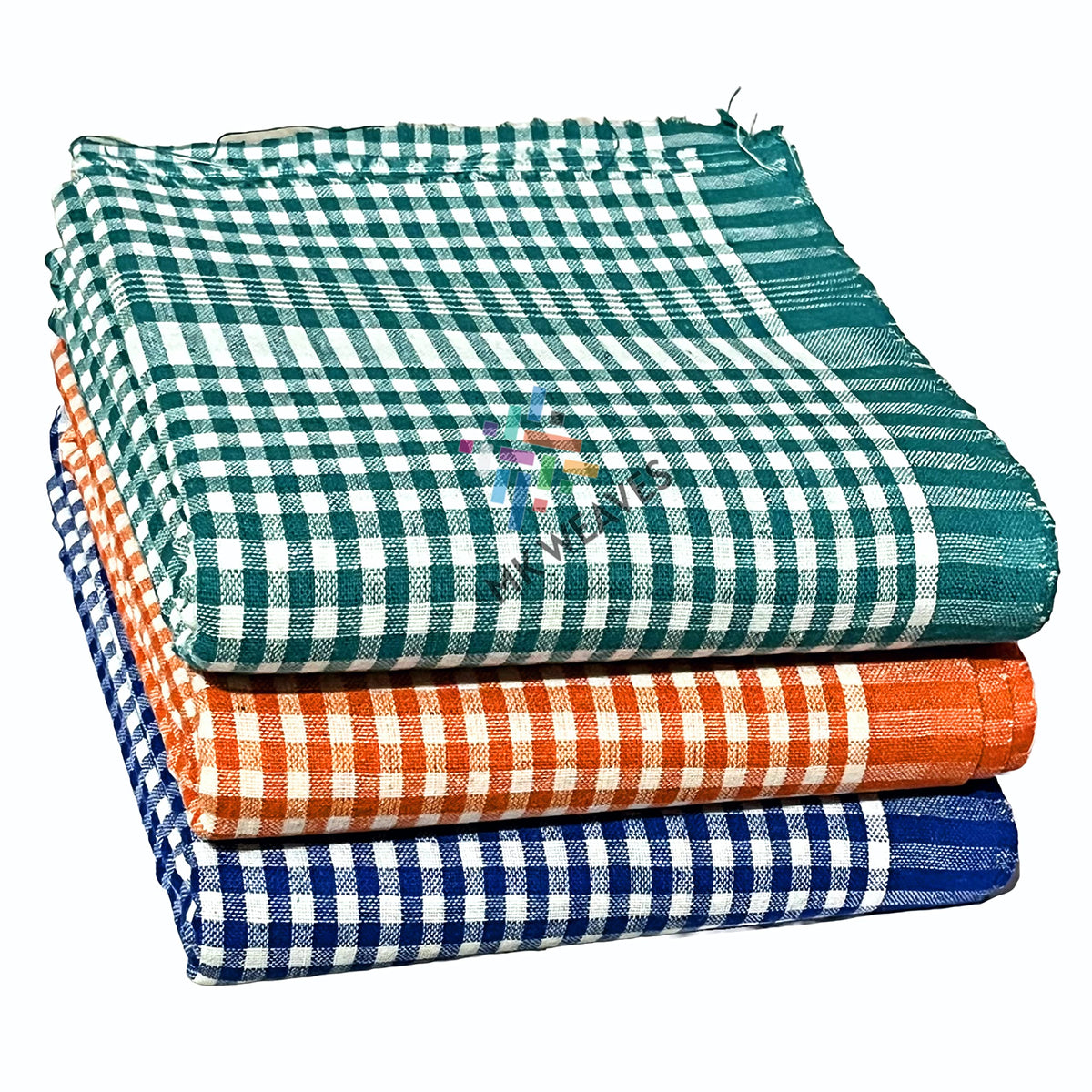 Mk weaves Cotton Bath Towels 249 GSM Multicolor Set of 3 (30X60 Inches)