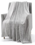 Casual Living 32596 Roomy Elegant Plush Cozy Soft Silky Solid Flannel Fleece Blanket Machine Washable Bed Blanket For Layering A