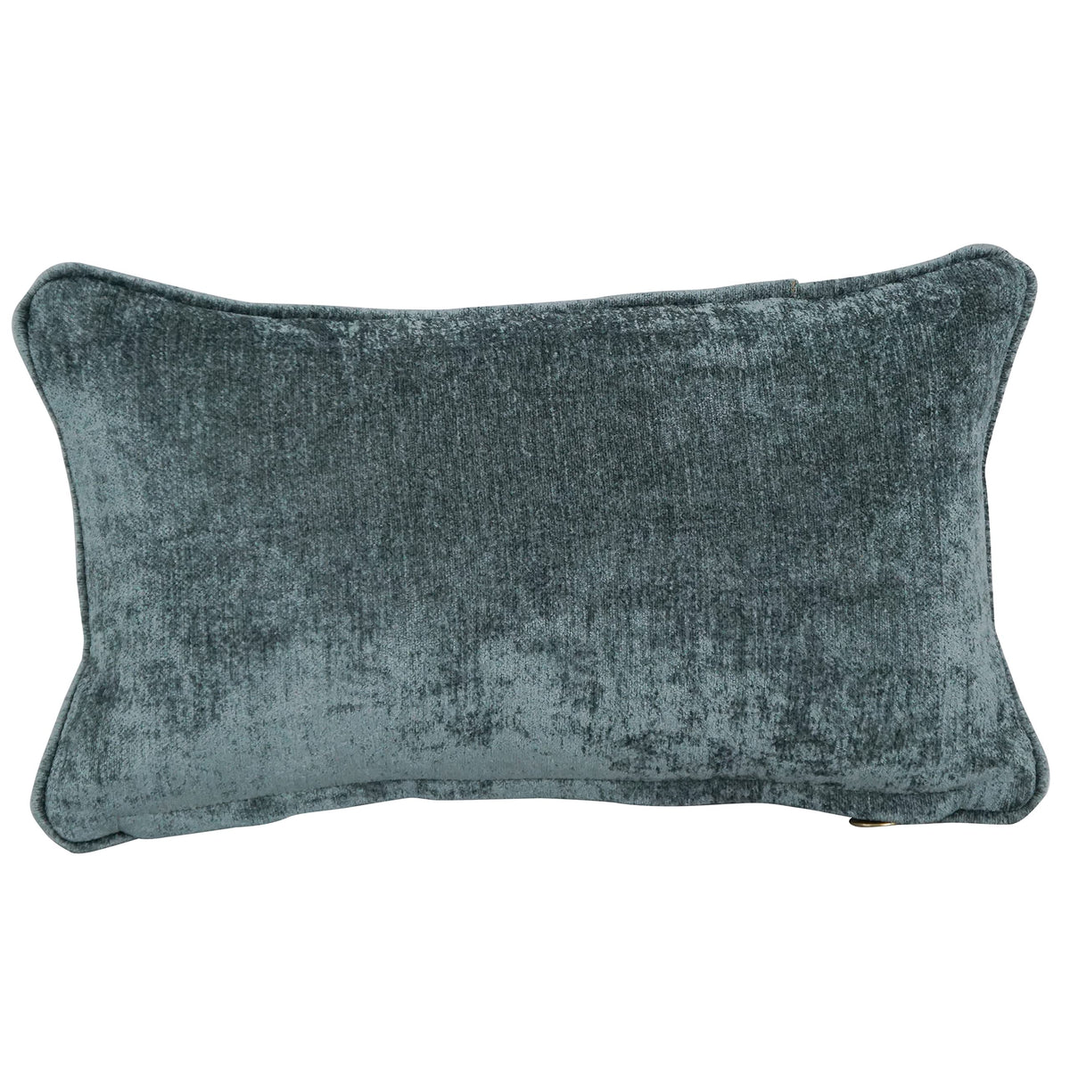 Blazing Needles Corded Rectangular Jacquard Chenille Throw Pillow, 20&quot; x 12&quot;, Grey Solid