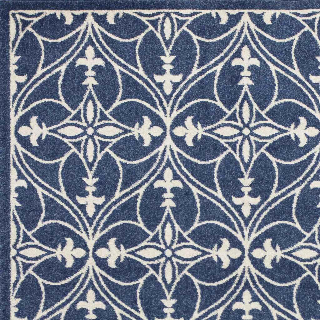 HomeRoots Decor 23' x 45' UV-Treated Polypropelene Denim Area Rug
