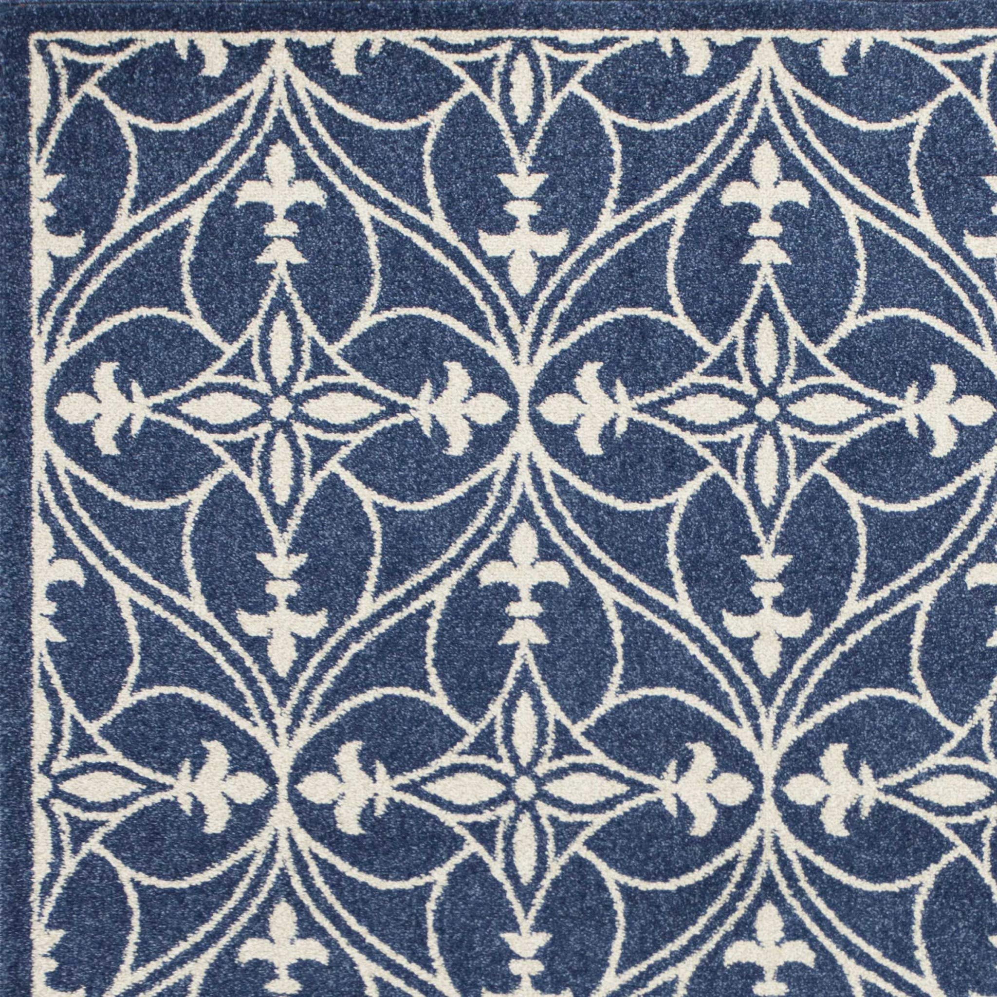 HomeRoots Decor 23' x 45' UV-Treated Polypropelene Denim Area Rug