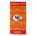NORTHWEST Zubaz NFL Classic Zebra Print Beach Towel, 30x60, Kansas City Chiefs
