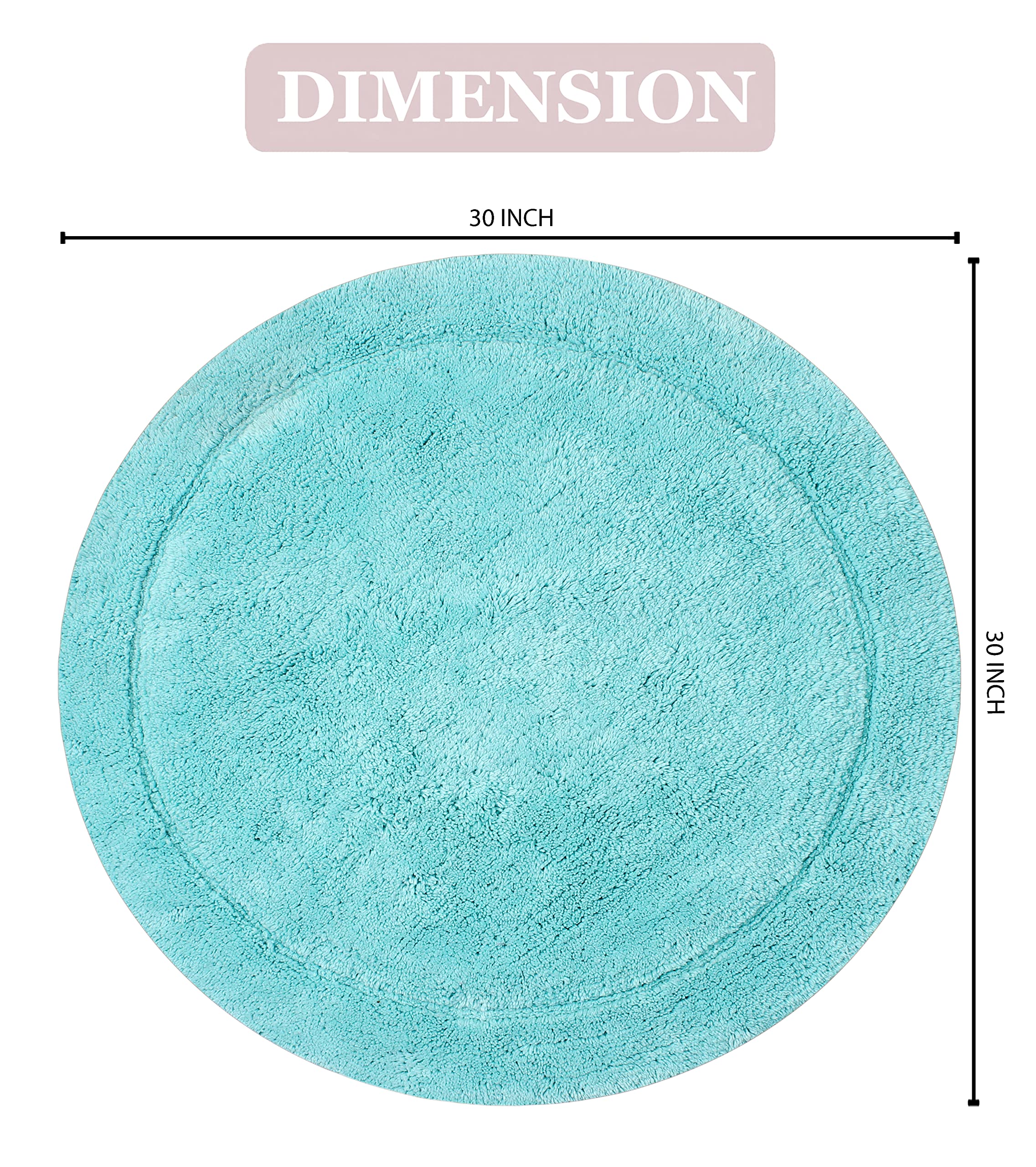 Home Weavers Waterford Collection 100% Cotton Tufted Bath Rug, Extra Soft And Absorbent Bath Rugs, Non-Slip Bath Mats, Machine W