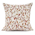 Your Smile Classical Embroidery Jacquard Beige Leaf Pattern Square Decorative Throw Pillow Case Cushion Cover 18 X 18 Inch