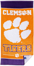 NCAA Clemson University Fiber Beach Towel, 9lb/30 x 60