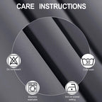 Lemomo 100% Blackout Curtains 52 X 63 Inch/Grey Curtains 2 Panels With Black Lining Room Darkening Thermal Insulated Bedroom Cur
