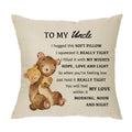 Xunlizxy To My Uncle Throw Pillow Cover Gift,Funny Uncle Pillow Cover For Men Birthday Christmas Unce Gift From Niece Nephew Cus
