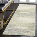 SAFAVIEH Adirondack Collection Runner Rug - 26 x 10, Ivory & Sage, Modern Abstract Design, Non-Shedding & Easy Care, Ideal for