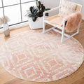 SAFAVIEH Adirondack Collection 6 Round Rose/Gold ADR131Q Modern Diamond Distressed Non-Shedding Living Room Dining Bedroom Foye