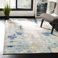 SAFAVIEH Jasper Collection Area Rug - 9 Square, Grey & Gold, Modern Abstract Design, Non-Shedding & Easy Care, Ideal for High T