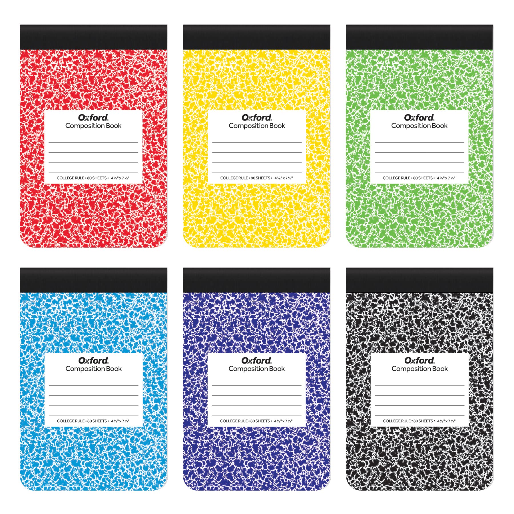 Oxford Jr. Composition Notebooks, Notebooks For School, School Supplies, Half Size, Kids Journal, 7-1/2 X 4-7/8 Inches, College