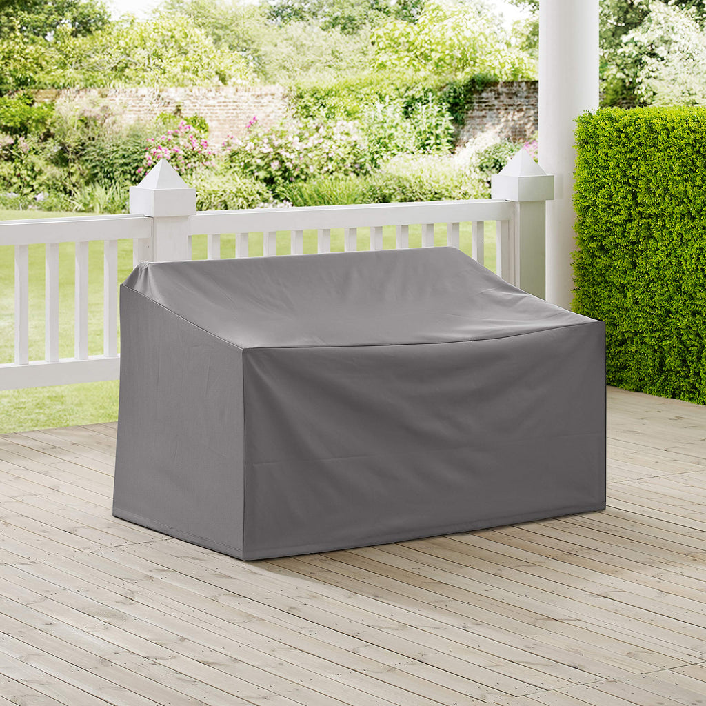 Crosley Furniture Patio Furniture Covers, Waterproof Outdoor Loveseat Cover for Backyard, Deck, Gray
